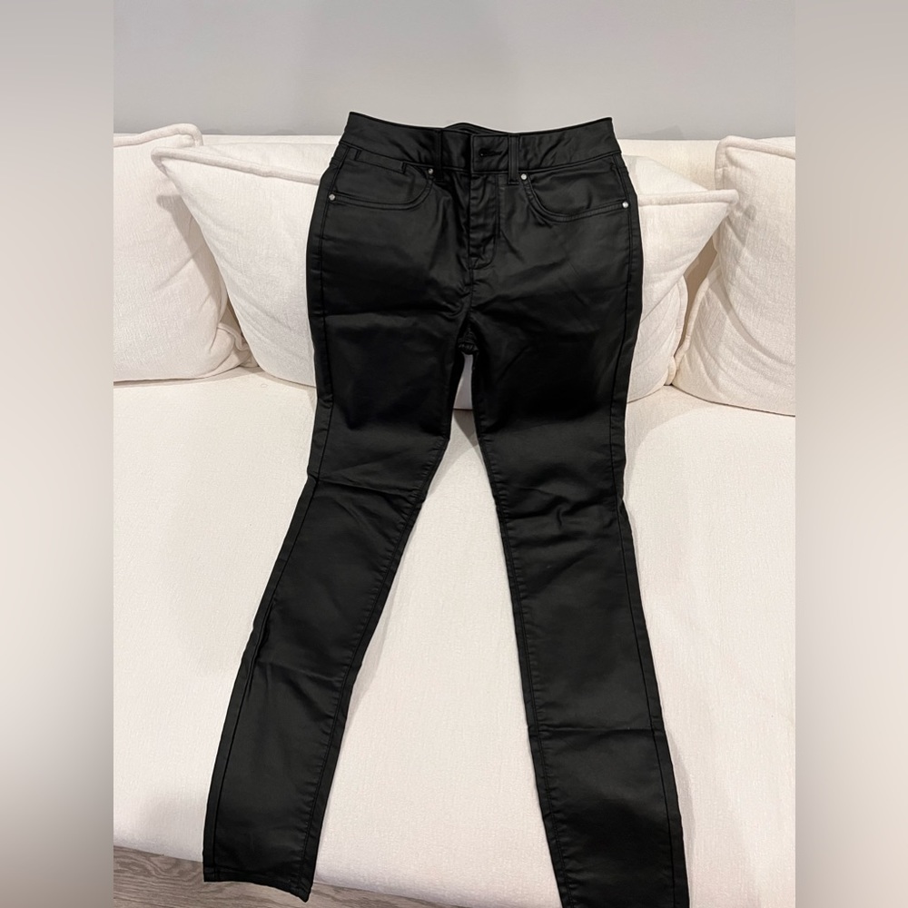 Karen Millen black vegan leather jeans